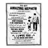 Personalized To My Amazing Nephew Blanket From Uncle Man It A Big Hug Nephew Birthday Gifts Graduation Christmas Customized Fleece Throw Blanket | siriusteestore
