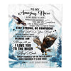 Personalized To My Amazing Niece Blanket From Aunt Uncle Auntie Eagle It A Big Hug Niece Birthday Gifts Graduation Christmas Customized Fleece Throw Blanket | siriusteestore