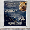 Personalized To My Amazing Son Blanket From Mom Dad Mother Father Bear It A Big Hug Son Birthday Gifts Graduation Christmas Customized Fleece Throw Blanket | siriusteestore