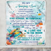 Personalized To My Amazing Son Blanket From Mom Dad Mother Father Turtle It A Big Hug Son Birthday Gifts Graduation Christmas Customized Fleece Throw Blanket | siriusteestore
