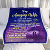 Personalized To My Amazing Wife Blanket Big Hug For Husband Birthday Gifts Anniversary Romantic Valentines Day For Her Christmas Customized Fleece Blanket | siriusteestore