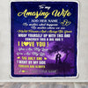 Personalized To My Amazing Wife Blanket Big Hug For Husband Birthday Gifts Anniversary Romantic Valentines Day For Her Christmas Customized Fleece Blanket | siriusteestore