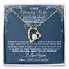 Forever Love Necklace 18K Yellow Gold Finish | 1 | Personalized To My Amazing Wife Necklace From Husband Promise Necklace Birthday Gifts For Wife Anniversary Romantic Valentines Christmas Gift Box Message Card | https://siriusteestore.