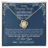 Love Knot Necklace 18K Yellow Gold Finish | 1 | Personalized To My Amazing Wife Necklace From Husband Promise Necklace Birthday Gifts For Wife Anniversary Romantic Valentines Christmas Gift Box Message Card | https://siriusteestore.