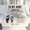 Personalized To My Aunt Blanket From Nephew For All The Times That I Forgot To Thank You Aunt Birthday Mothers Day Christmas Customized Fleece Blanket | siriusteestore