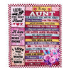 Personalized To My Aunt Blanket From Niece Nephew Wood I Am Blessed You Are My Aunty Mothers Day Birthday Thanksgiving Christmas Customized Gift Fleece Blanket | siriusteestore