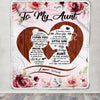 Personalized To My Aunt Blanket From Niece Never Forget I Love You Heart Flower AuntBirthday Mothers Day Christmas Customized Bed Fleece Throw Blanket | siriusteestore