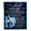 Personalized To My Aunt Blanket From Niece Thank You Day By Day Aunt Birthday Mothers Day Thanksgiving Christmas Customized Bed Fleece Blanket | siriusteestore