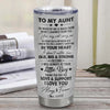 Personalized To My Aunt From Nephew Litte Boy Stainless Steel Tumbler Cup Love You Always And Forever Lion Aunt Mothers Day Birthday Christmas Travel Mug | siriusteestore