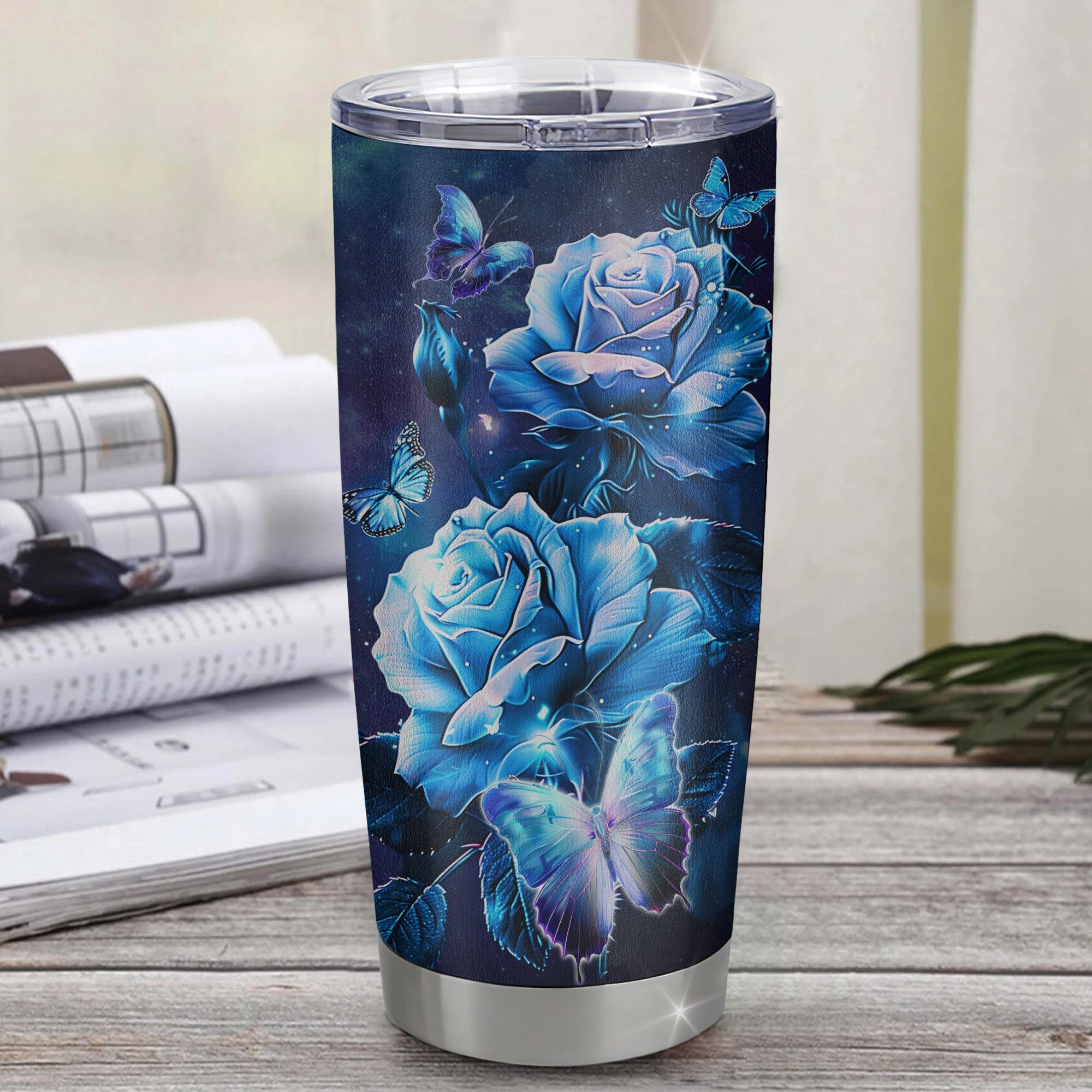 Personalized To My Aunt From Nephew Stainless Steel Tumbler Cup Butterfly Always Be Your Little Boy Aunt Mothers Day Birthday Christmas Travel Mug | siriusteestore