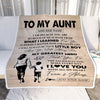 Personalized To My Aunt Gifts Blanket From Nephew Thank You My Hero Aunt Birthday Gift Mothers Day Thanksgiving Christmas Customized Fleece Throw Blanket | siriusteestore