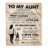 Personalized To My Aunt Gifts Blanket From Niece Thank You My Hero Aunt Birthday Gift Mothers Day Thanksgiving Christmas Customized Fleece Throw Blanket | siriusteestore