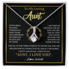Alluring Beauty Necklace 14K White Gold Finish | 1 | Personalized To My Aunt Gifts Necklace From Niece Nephew Grateful Thank You Aunt Birthday Gifts Mothers Day Christmas Jewelry Customized Gift Box Message Card | siriusteestore
