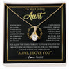 Alluring Beauty Necklace 18K Yellow Gold Finish | 1 | Personalized To My Aunt Gifts Necklace From Niece Nephew Grateful Thank You Aunt Birthday Gifts Mothers Day Christmas Jewelry Customized Gift Box Message Card | siriusteestore