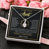 Alluring Beauty Necklace 14K White Gold Finish | 2 | Personalized To My Aunt Gifts Necklace From Niece Nephew Grateful Thank You Aunt Birthday Gifts Mothers Day Christmas Jewelry Customized Gift Box Message Card | siriusteestore