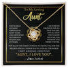 Love Knot Necklace 18K Yellow Gold Finish | 1 | Personalized To My Aunt Gifts Necklace From Niece Nephew Grateful Thank You Aunt Birthday Gifts Mothers Day Christmas Jewelry Customized Gift Box Message Card | siriusteestore