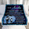 Personalized To My Auntie Blanket From Nephew Thank You Day By Day Auntie Birthday Mothers Day Thanksgiving Christmas Customized Bed Fleece Blanket | siriusteestore