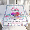 Personalized To My Auntie Gifts From Niece Nephew Hugged Blanket Birthday Gifts For Auntie Mothers Day Thanksgiving Christmas Customized Fleece Throw Blanket | siriusteestore