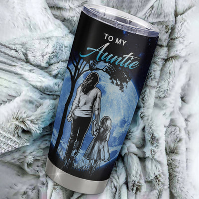 Personalized To My Auntie Tumbler From Niece Stainless Steel Cup Thank You Day By Day Auntie Birthday Mothers Day Thanksgiving Christmas Travel Mug | siriusteestore
