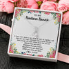 Alluring Beauty Necklace 14K White Gold Finish | 2 | Personalized To My Badass Bestie Necklace Best Friend BFF Long Distance Friendship Unbiological Sister Birthday Gift Jewelry Christmas Customized Message Card | siriusteestore