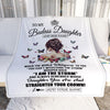 Personalized To My Badass Daughter I Am The Storm Blanket From Dad Mom Father Beautiful Daughter Birthday Gifts Graduation Christmas Adults Fleece Blanket | siriusteestore