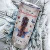 Personalized To My Badass Goddaughter Tumbler From Aunt Uncle Floral Butterfly Goddaughter Birthday Gifts Graduation Christmas Custom Stainless Steel Cup Travel Mug | siriusteestore
