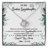Love Knot Necklace 14K White Gold Finish | 1 | Personalized To My Badass Granddaughter Necklace From Grandma Grandpa Straighten Your Crown Granddaughter Birthday Christmas Customized Gift Box Message Card | siriusteestore