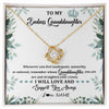 Love Knot Necklace 18K Yellow Gold Finish | 1 | Personalized To My Badass Granddaughter Necklace From Grandma Grandpa Straighten Your Crown Granddaughter Birthday Christmas Customized Gift Box Message Card | siriusteestore