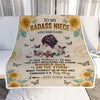 Personalized To My Badass Niece Blanket From Uncle Aunt Auntie I Am The Storm Niece Gifts Birthday Graduation Christmas Customized Fleece Throw Blanket | siriusteestore
