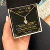 Alluring Beauty Necklace 18K Yellow Gold Finish | 2 | Personalized To My Badass Wife Necklace From Husband Crown I Love You Wife Birthday Anniversary Wedding Valentines Day Jewelry Customized Gift Box Message Card | siriusteestore