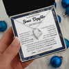 Forever Love Necklace 14K White Gold Finish | 2 | Personalized To My Beautiful Bonus Daughter Necklace From Stepmom Feel My Love Valentines Gifts For Stepdaughter Birthday Christmas Gift Box Message Card | https://siriusteestore.