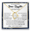 Forever Love Necklace 18K Yellow Gold Finish | 1 | Personalized To My Beautiful Bonus Daughter Necklace From Stepmom Feel My Love Valentines Gifts For Stepdaughter Birthday Christmas Gift Box Message Card | https://siriusteestore.