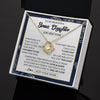 Love Knot Necklace 18K Yellow Gold Finish | 2 | Personalized To My Beautiful Bonus Daughter Necklace From Stepmom Feel My Love Valentines Gifts For Stepdaughter Birthday Christmas Gift Box Message Card | https://siriusteestore.