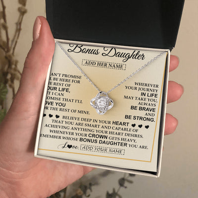Alluring Beauty Necklace 14K White Gold Finish | 2 | Personalized To My Beautiful Bonus Daughter Necklace Jewelry Present For Women Stepddaughter Birthday Mother's Day Wedding Day Christmas Gift Box Message Card | siriusteestore