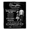 Personalized To My Beautiful Daughter Blanket From Dad Father Believe In Yourself Daughter Birthday Gifts Christmas Customized Fleece Throw Blanket | siriusteestore