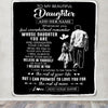 Personalized To My Beautiful Daughter Blanket From Dad Father Believe In Yourself Daughter Birthday Gifts Christmas Customized Fleece Throw Blanket | siriusteestore