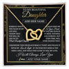 Interlocking Hearts Necklace 18K Yellow Gold Finish | 1 | Personalized To My Beautiful Daughter Gifts Necklace From Mom Dad Feel My Love For Adult Daughter Graduation Christmas Graduation Custom Gift Box Message Card | https://siriusteestore.