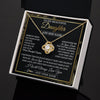 Love Knot Necklace 18K Yellow Gold Finish | 2 | Personalized To My Beautiful Daughter Gifts Necklace From Mom Dad Feel My Love For Adult Daughter Graduation Christmas Graduation Custom Gift Box Message Card | https://siriusteestore.