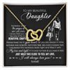 Interlocking Hearts Necklace 18K Yellow Gold Finish | 1 | Personalized To My Beautiful Daughter Necklace From Mom Mother Always Love You Daughter Birthday Graduation Christmas Customized Gift Box Message Card | siriusteestore