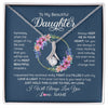 Alluring Beauty Necklace | Personalized To My Beautiful Daughter Necklace From Mom Mother Someday When The Pages Daughter Birthday Graduation Christmas Customized Gift Box Message Card | siriusteestore