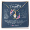 Alluring Beauty Necklace 18K Yellow Gold Finish | 1 | Personalized To My Beautiful Daughter Necklace From Mom Mother Someday When The Pages Daughter Birthday Graduation Christmas Customized Gift Box Message Card | siriusteestore