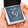 Interlocking Hearts Necklace | Personalized To My Beautiful Daughter Necklace From Mom Mother Someday When The Pages Daughter Birthday Graduation Christmas Customized Gift Box Message Card | siriusteestore