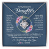 Love Knot Necklace | Personalized To My Beautiful Daughter Necklace From Mom Mother Someday When The Pages Daughter Birthday Graduation Christmas Customized Gift Box Message Card | siriusteestore