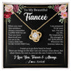 Love Knot Necklace 18K Yellow Gold Finish | 1 | Personalized To My Beautiful Fiancee Gifts Necklace From Fiance When You Wear This Necklace Fiancee Birthday Christmas Anniversary Day Gift Box Message Card | siriusteestore
