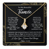 Alluring Beauty Necklace 18K Yellow Gold Finish | 1 | Personalized To My Beautiful Fiancee Necklace From Fiance Feel My Love For Her Fiancee Birthday Anniversary Valentines Day Christmas Customized Message Card | siriusteestore