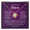 Love Knot Necklace 18K Yellow Gold Finish | 1 | Personalized To My Beautiful Fiancee Necklace From Fiance I Love You Fiancee Birthday Valentines Day Christmas Jewelry Customized Gift Box Message Card | siriusteestore