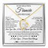 Forever Love Necklace 18K Yellow Gold Finish | 1 | Personalized To My Beautiful Fiancée Necklace From Fiancé Love You Like I Do Promise Fiancee Romantic Birthday Anniversary Christmas Gift Box Message Card | siriusteestore