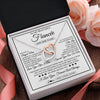 Interlocking Hearts Necklace Stainless Steel & Rose Gold Finish | 2 | Personalized To My Beautiful Fiancée Necklace From Fiancé Love You Like I Do Promise Fiancee Romantic Birthday Anniversary Christmas Gift Box Message Card | siriusteestore