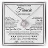 Love Knot Necklace 14K White Gold Finish | 1 | Personalized To My Beautiful Fiancée Necklace From Fiancé Love You Like I Do Promise Fiancee Romantic Birthday Anniversary Christmas Gift Box Message Card | siriusteestore