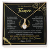 Alluring Beauty Necklace 18K Yellow Gold Finish | 1 | Personalized To My Beautiful Fiancée Necklace From Fiancé My Love Fiancee Birthday Romantic Unique Anniversary Christmas Customized Gift Box Message Card | siriusteestore